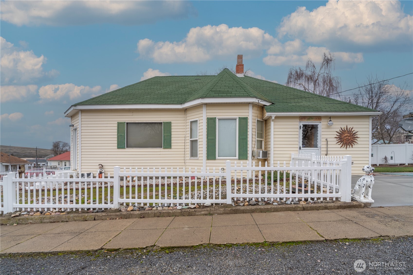 a front view of a house