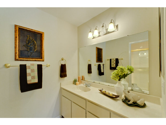 1111 Compass Lane, Unit 204 Foster City, CA 94404 - Photo 8 of 13 a bathroom with a sink and a mirror