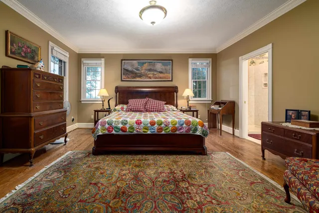 a living room with furniture a rug and a fireplace