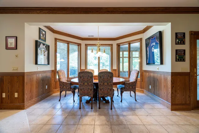 a view of a building with a door