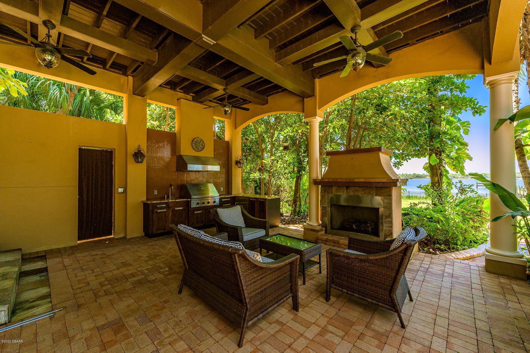 300 Riverside Drive Ormond Beach, FL 32176 - Photo 43 of 72 Summer Kitchen & Lanai