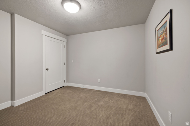 2745 Red Barn Road South Heber City, UT 84032 - Photo 31 of 51 Carpeted spare room featuring a textured ceiling