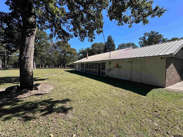 a view of a backyard