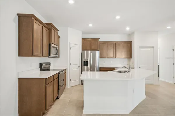 an empty room with an entryway