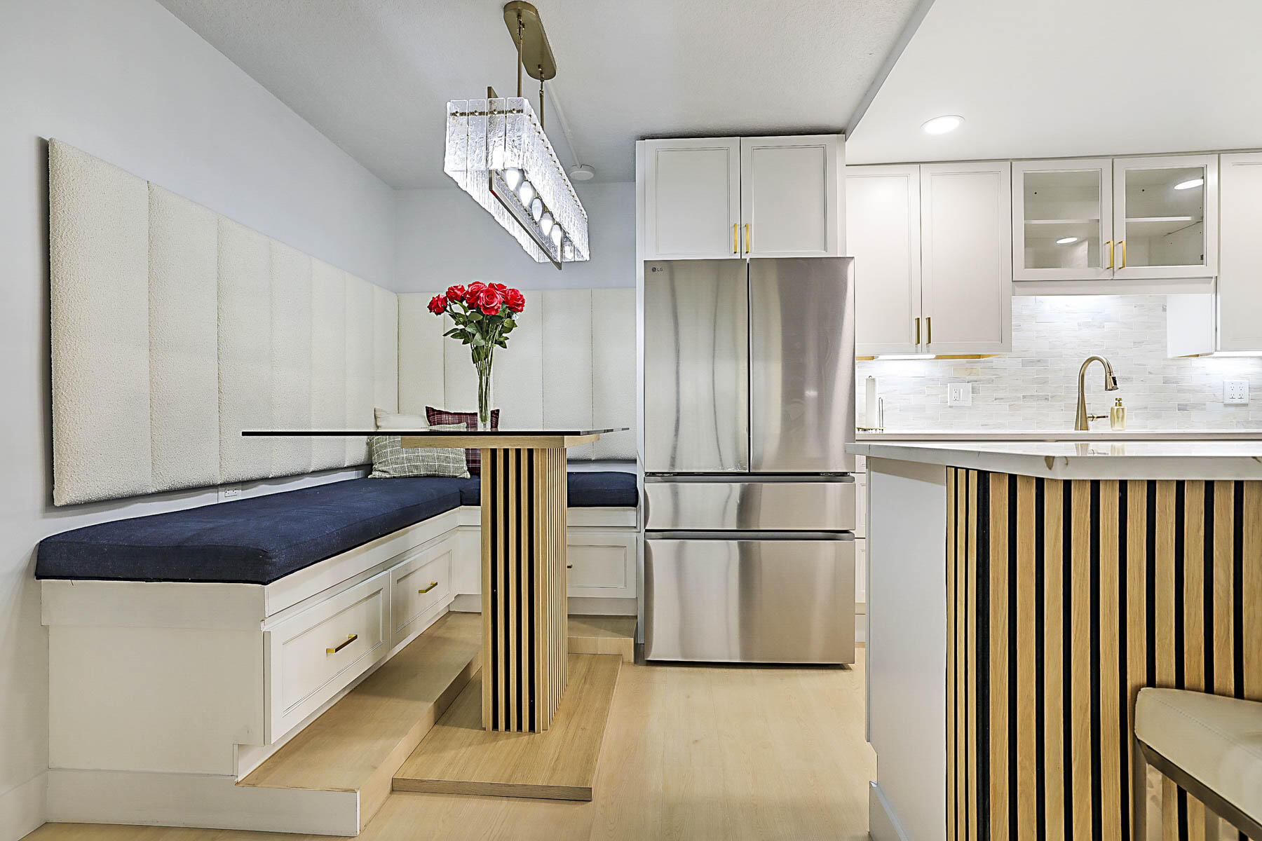 2121 North Ocean Boulevard, Unit 305W Boca Raton, FL 33431 - Photo 8 of 75 a kitchen with stainless steel appliances granite countertop a refrigerator and a sink