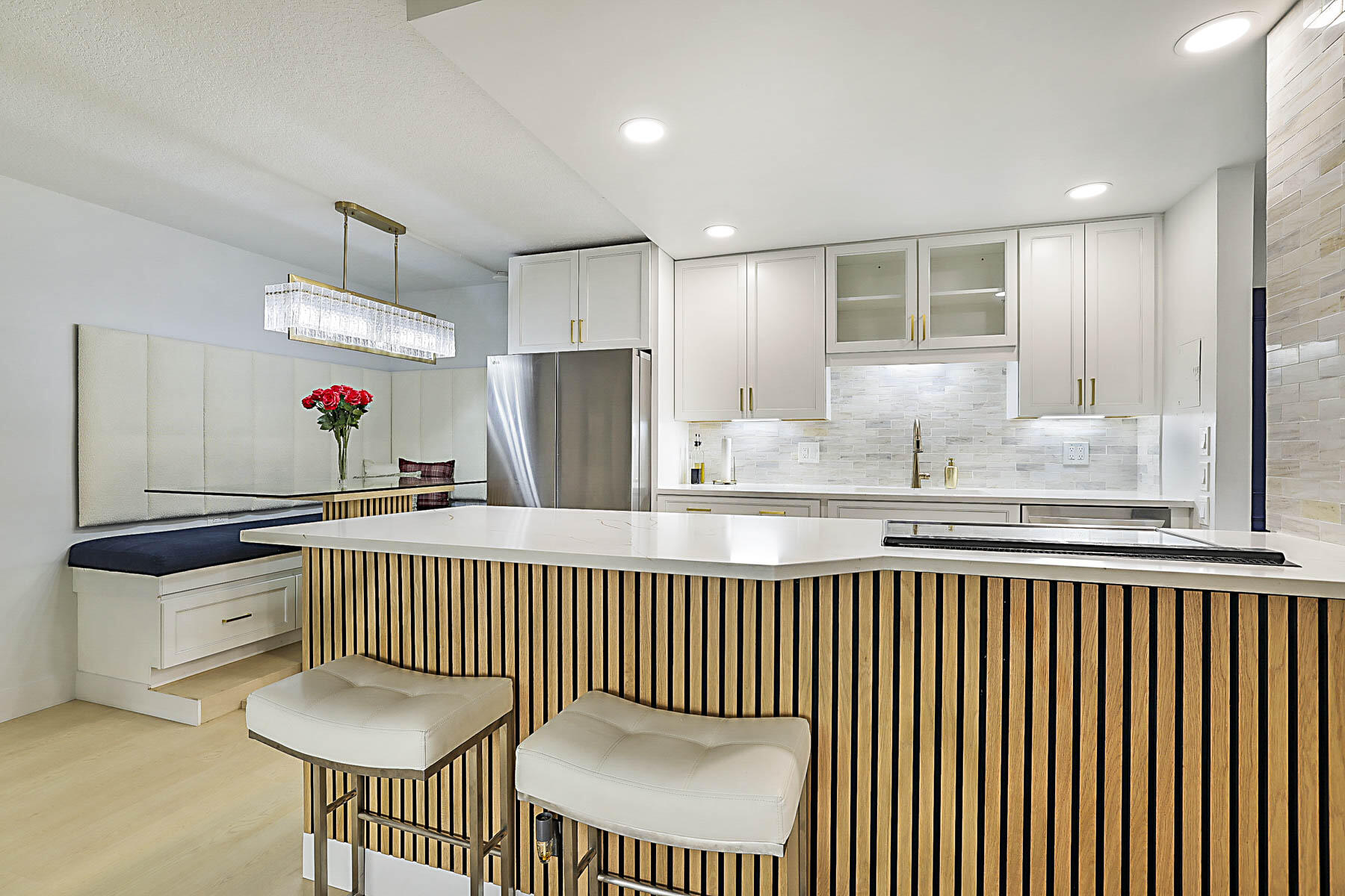 2121 North Ocean Boulevard, Unit 305W Boca Raton, FL 33431 - Photo 9 of 75 OPEN KITCHEN WITH SEATING AREA