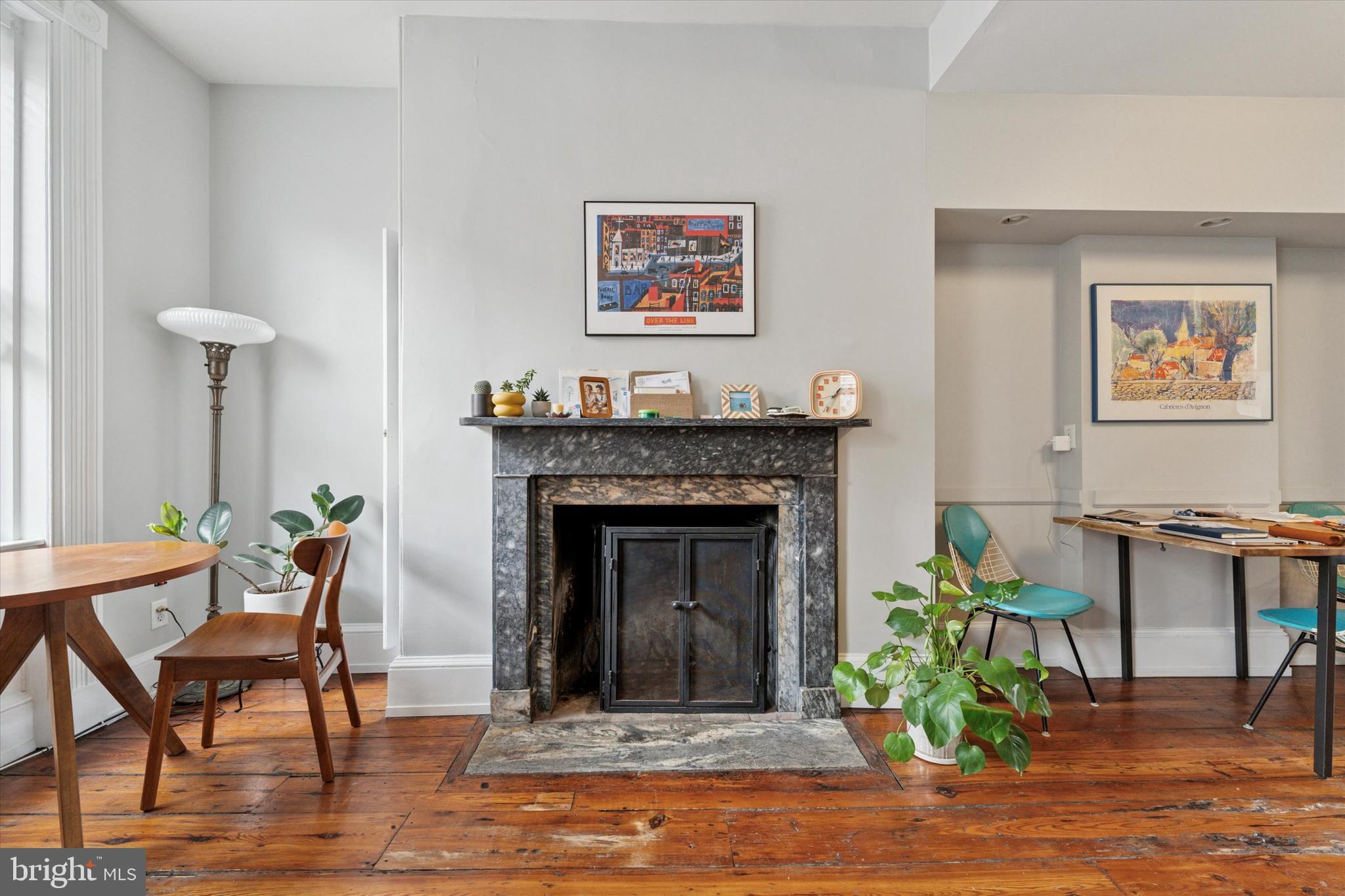 615 South 10th Street Philadelphia, PA 19147 - Photo 32 of 50 Unit 2F- Living Room Fireplace