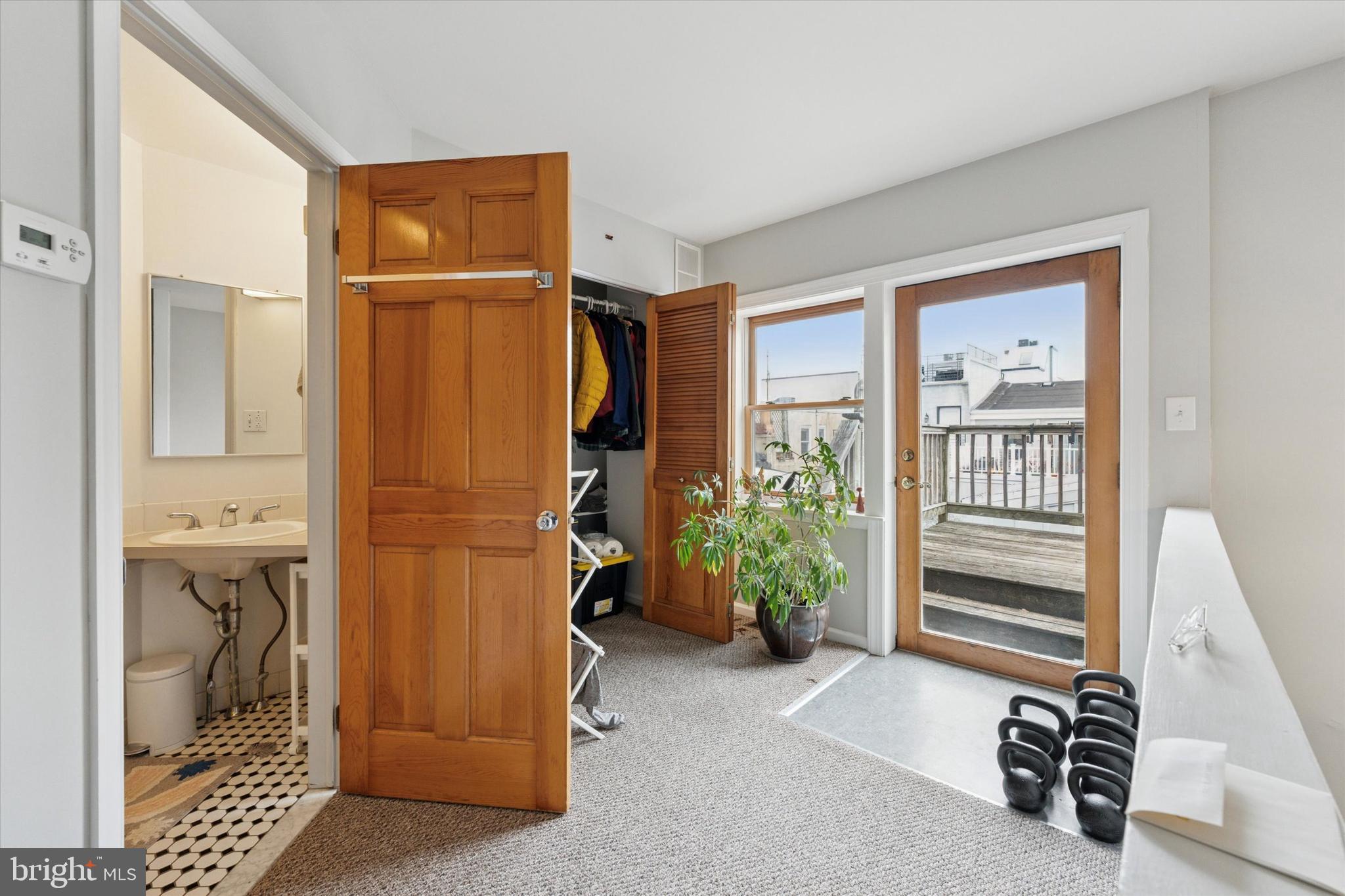 615 South 10th Street Philadelphia, PA 19147 - Photo 41 of 50 Unit 2F- Bathroom 1, Closet Area, View of Deck
