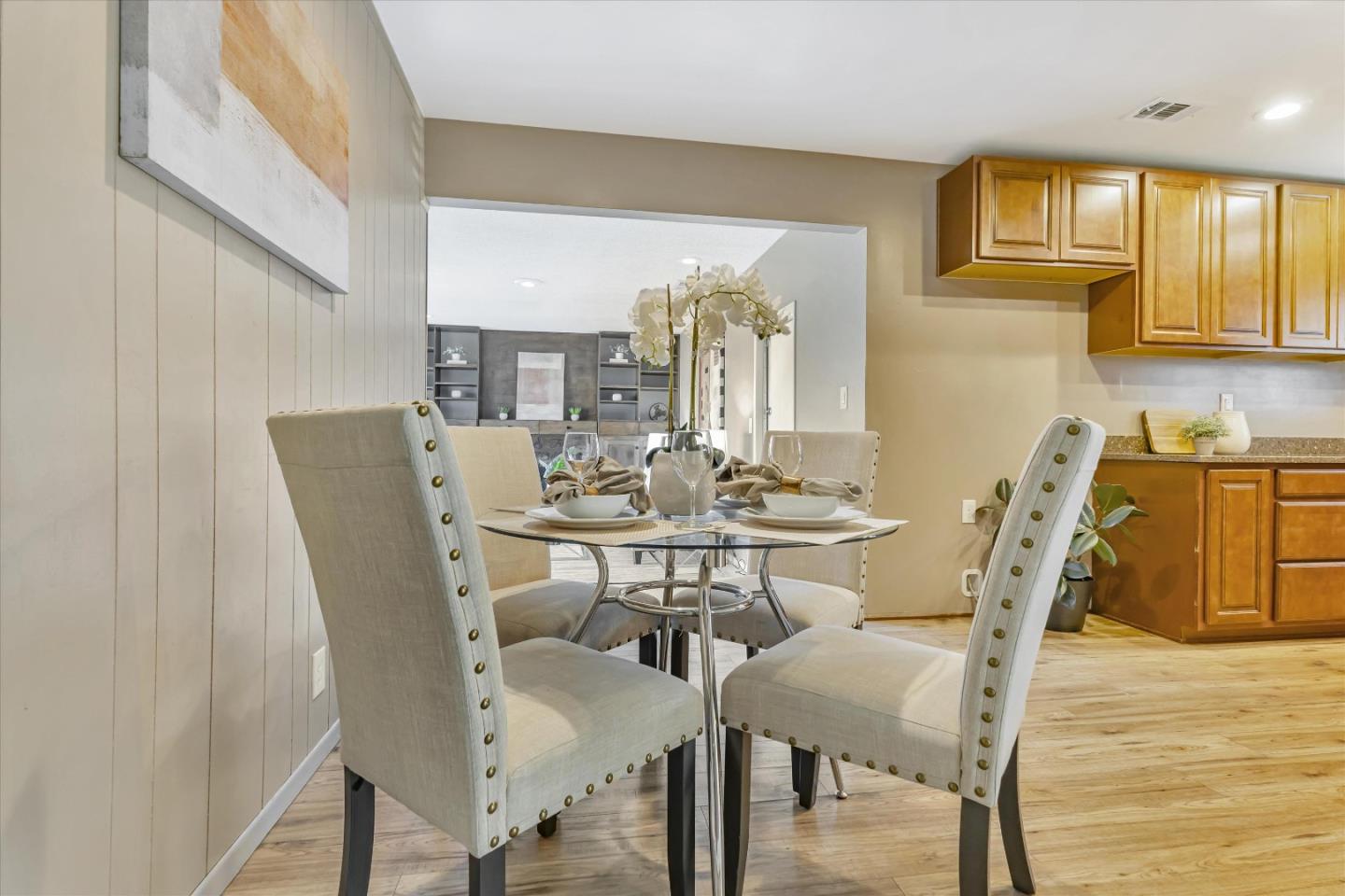 363 River View Drive San Jose, CA 95111 - Photo 18 of 41 a view of a dining room with furniture and wooden floor
