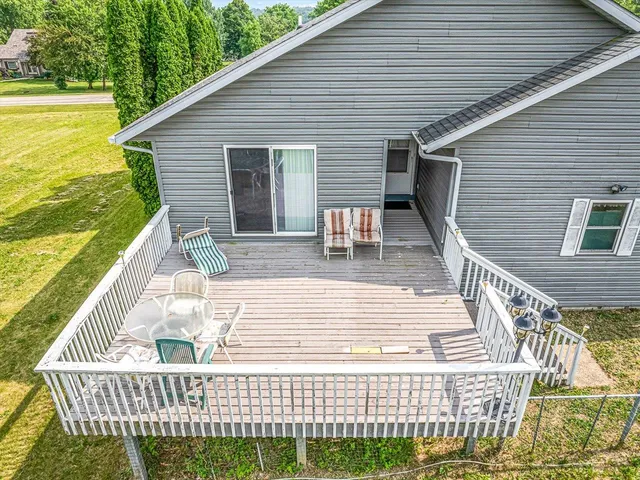 a view of a house with a deck