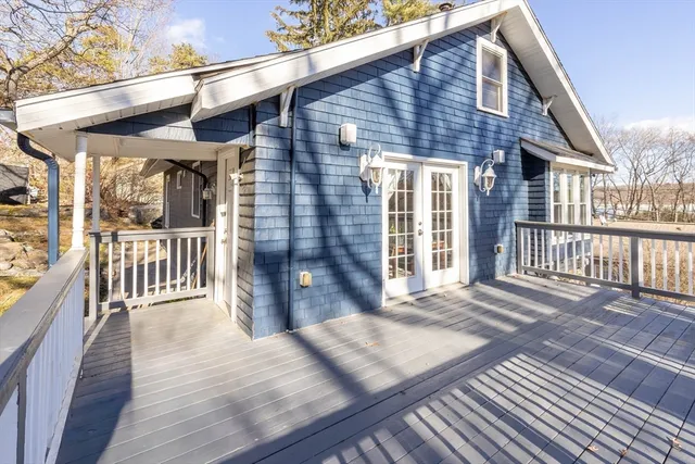 a view of a house with a deck