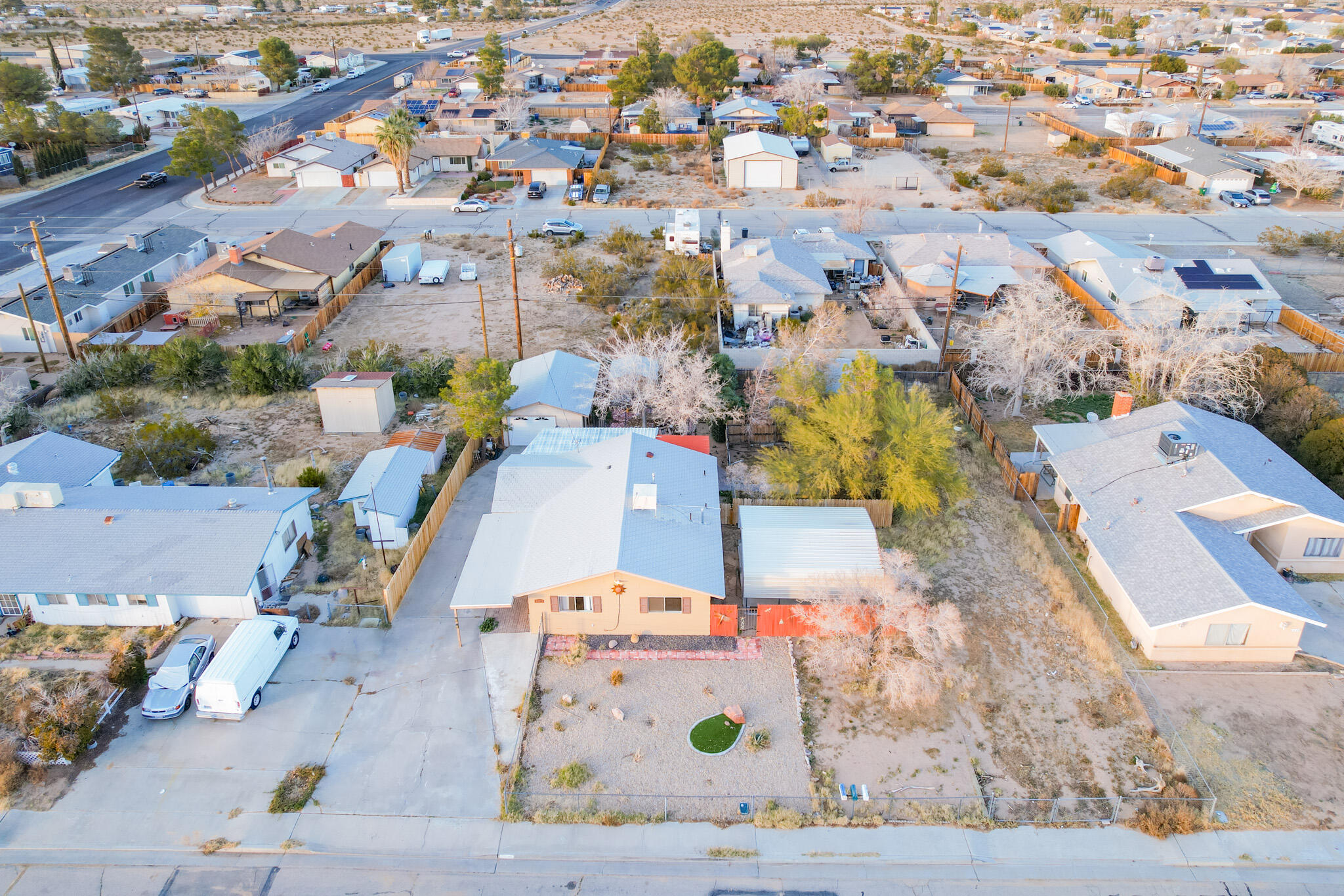 1228 West St George Avenue Ridgecrest, CA 93555 - Photo 26 of 30 an aerial view of residential houses with outdoor space