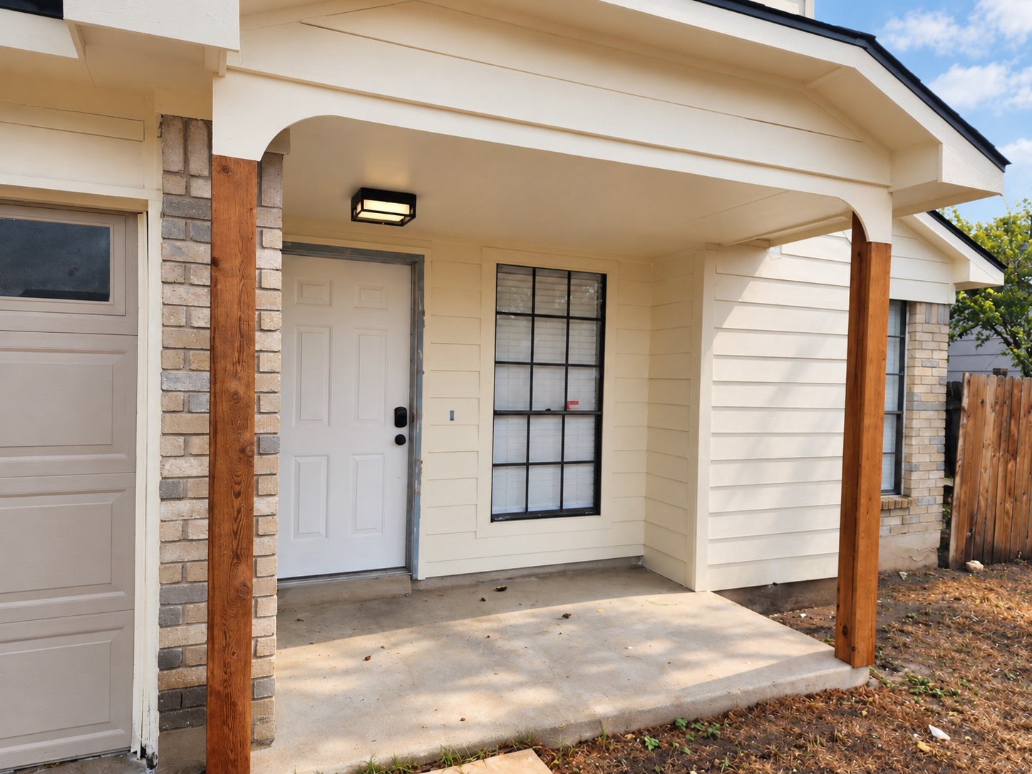 Front porch and entrance to home.