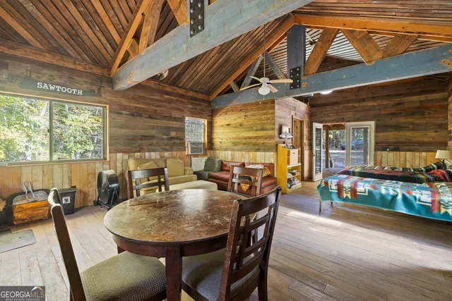 a room with furniture and a window