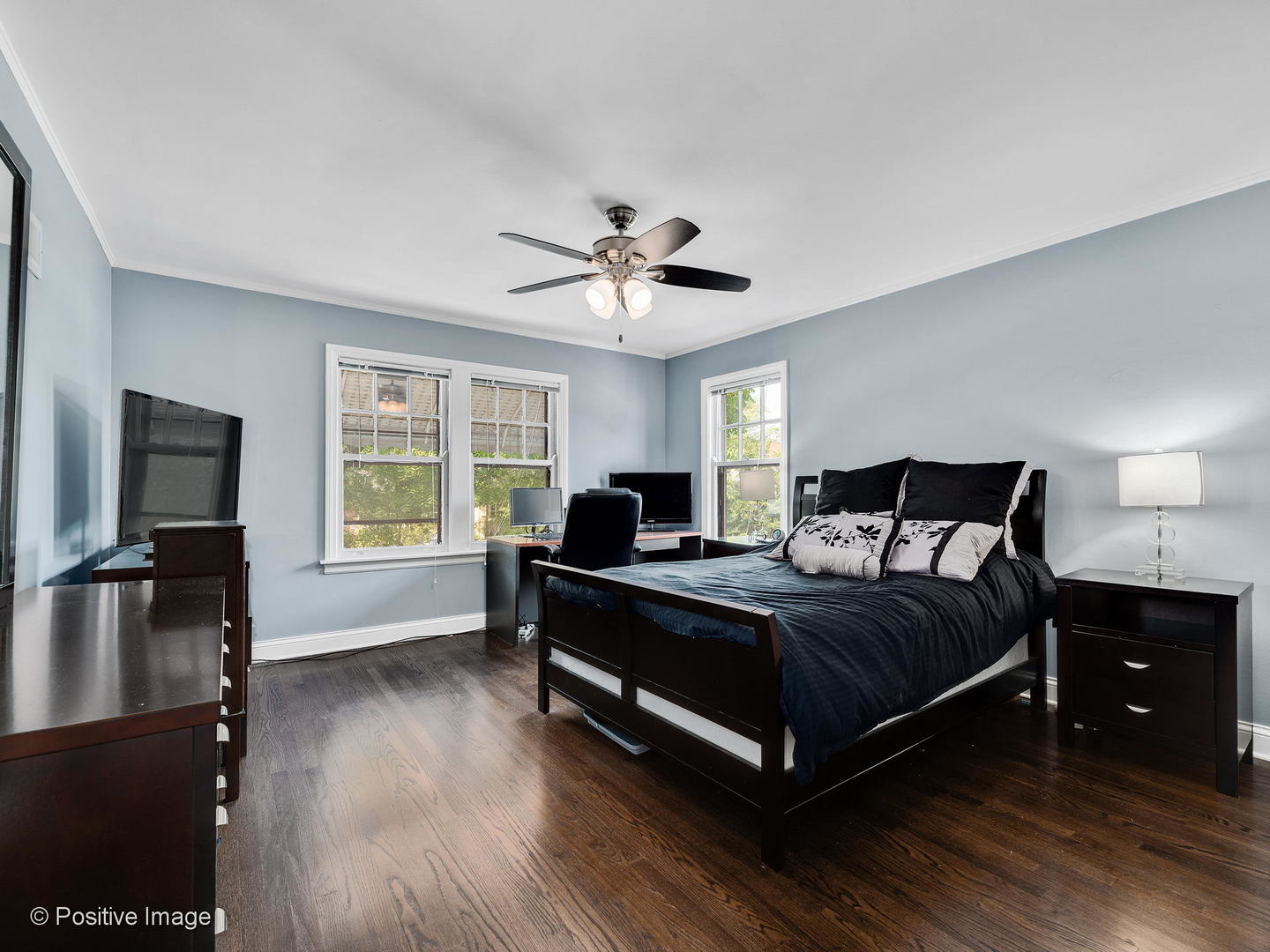 331 Selborne Road Riverside, IL 60546 - Photo 13 of 19 a living room with furniture a bed and a flat screen tv