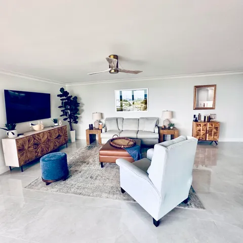 a living room with furniture and a couch