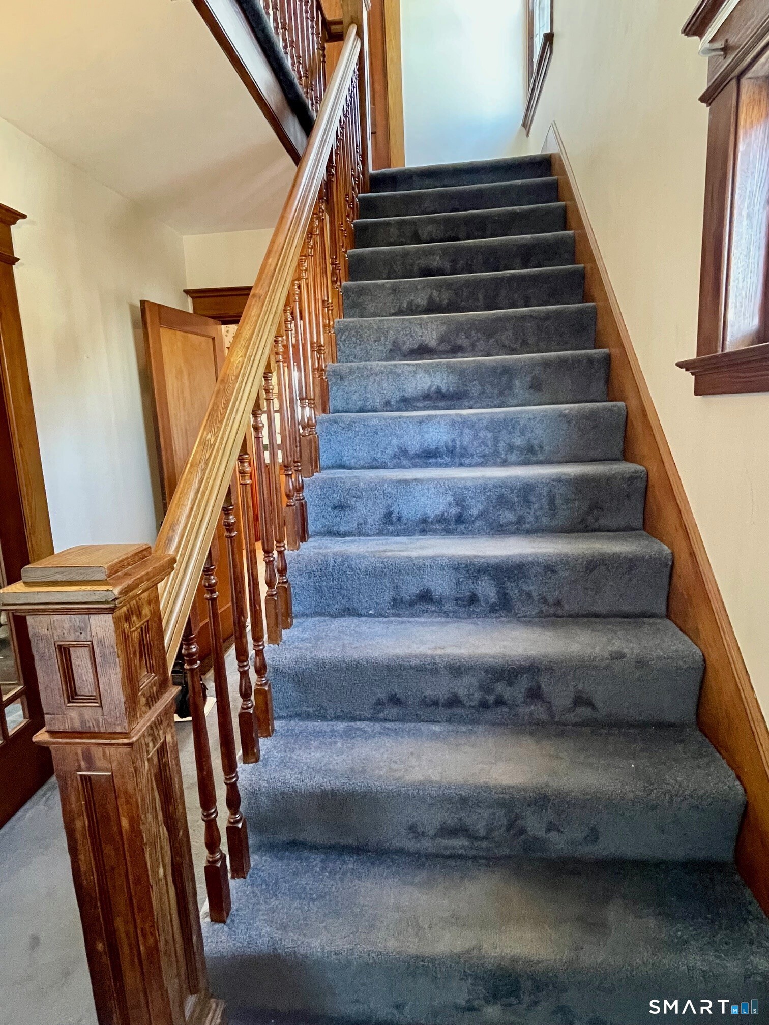 36 Quentin Street Hamden, CT 06517 - Photo 17 of 28 Let's go upstairs! Nice wide staircase with beautiful woodwork