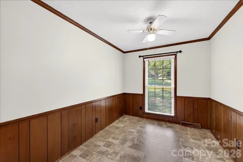 an empty room with a window