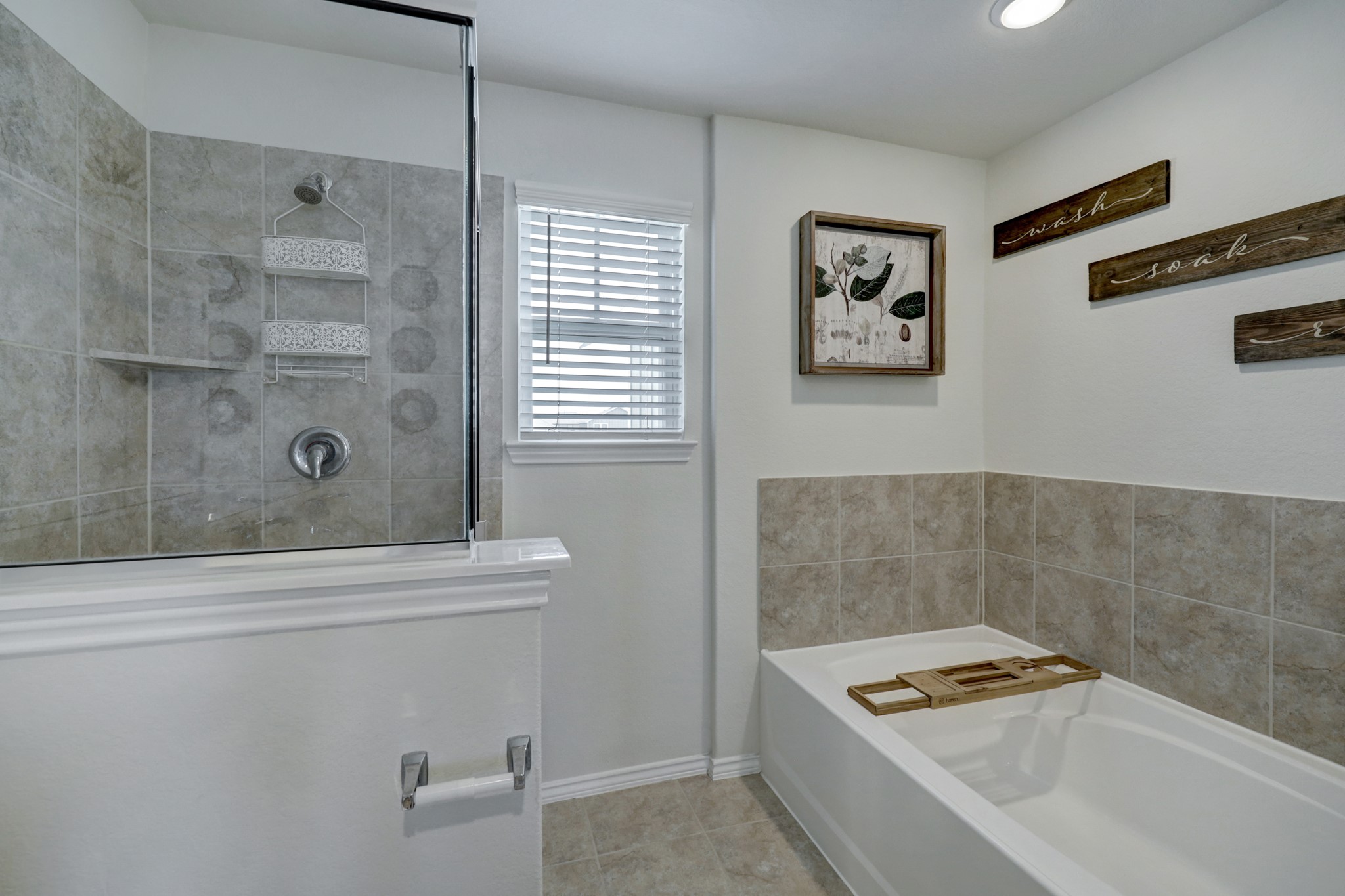 25735 Royal Catchfly Road Katy, TX 77493 - Photo 16 of 31 Additional view of the primary bath showcasing the walk-in shower and soaking tub.