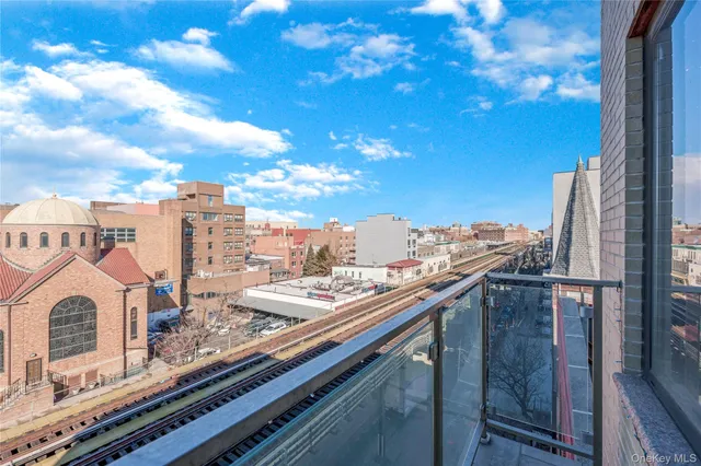 a view of city with balcony
