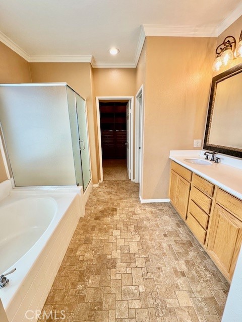 23636 Aquacate Road Corona, CA 92883 - Photo 49 of 74 a bathroom with a sink and a mirror