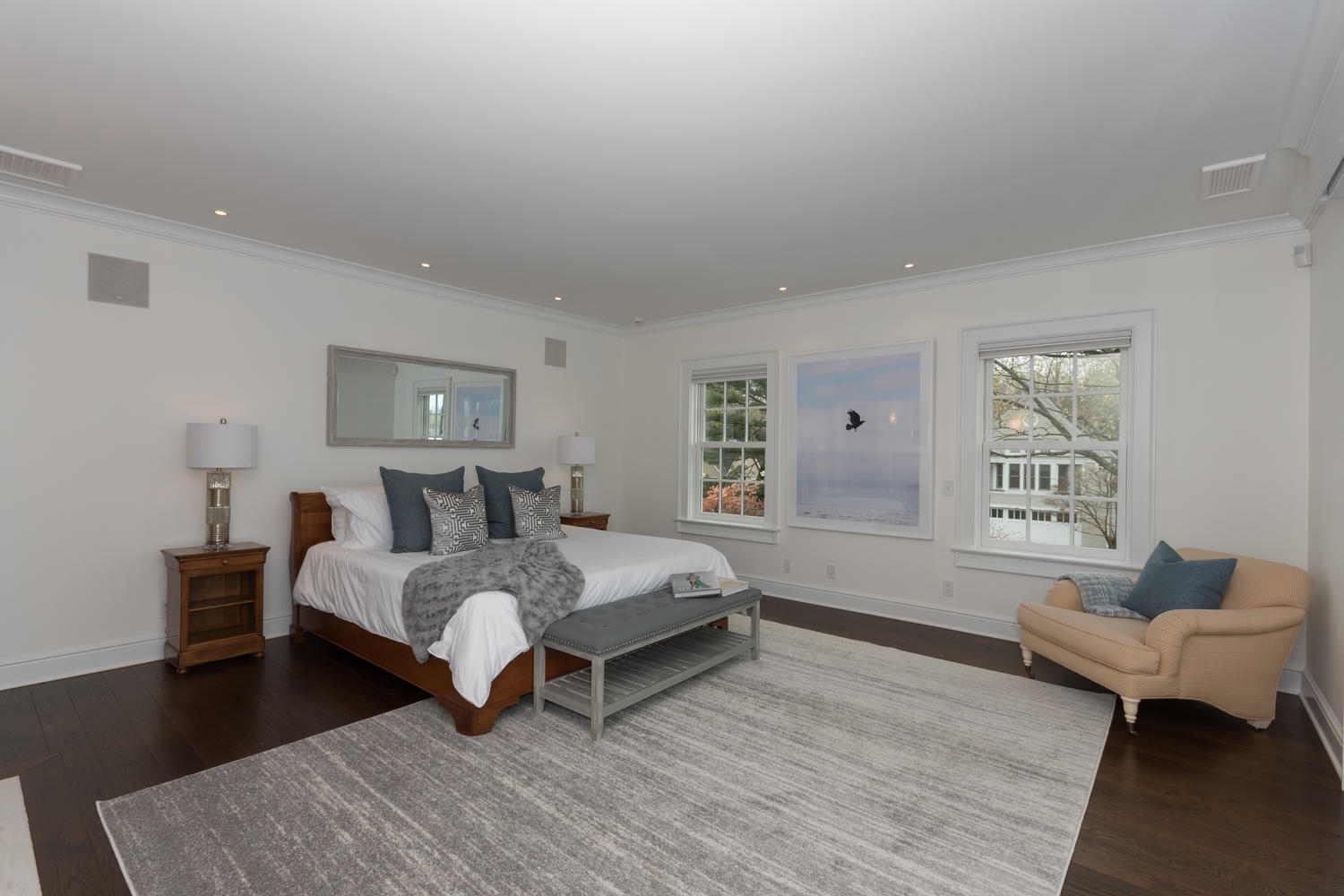 112 5 Mile River Road Darien, CT 06820 - Photo 17 of 34 a bedroom with a bed and a couch