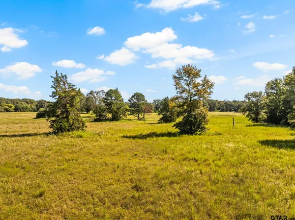 a view of a lake with houses in the back