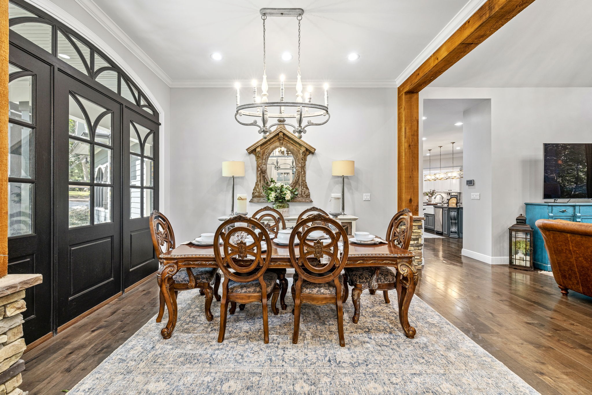 74 Pine Lake Road Summertown, TN 38483 - Photo 21 of 90 a view of a dining room with furniture window and wooden floor