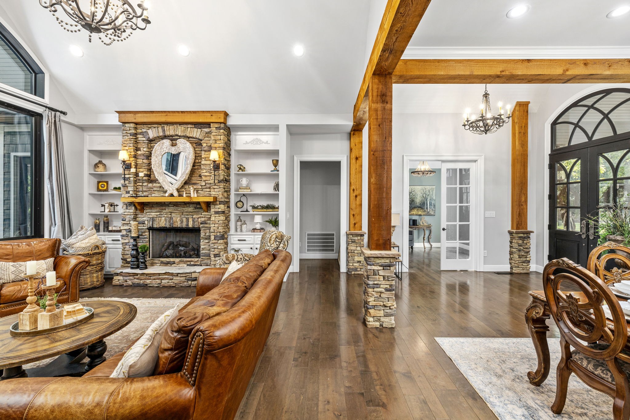 74 Pine Lake Road Summertown, TN 38483 - Photo 23 of 90 a living room with furniture and a fireplace