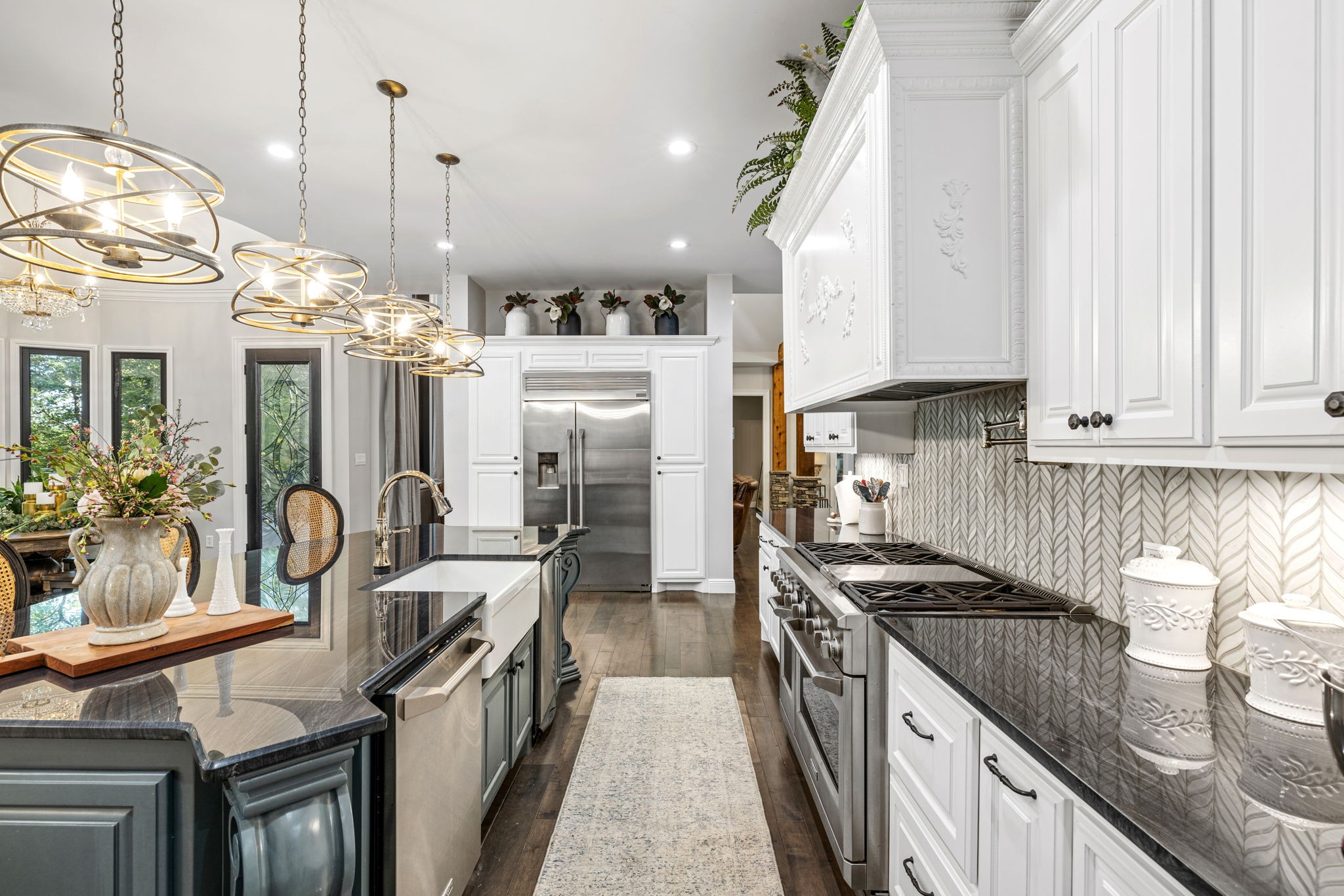 74 Pine Lake Road Summertown, TN 38483 - Photo 39 of 90 a kitchen with granite countertop a sink a counter space appliances and cabinets
