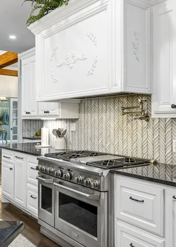 a view of lake with green space