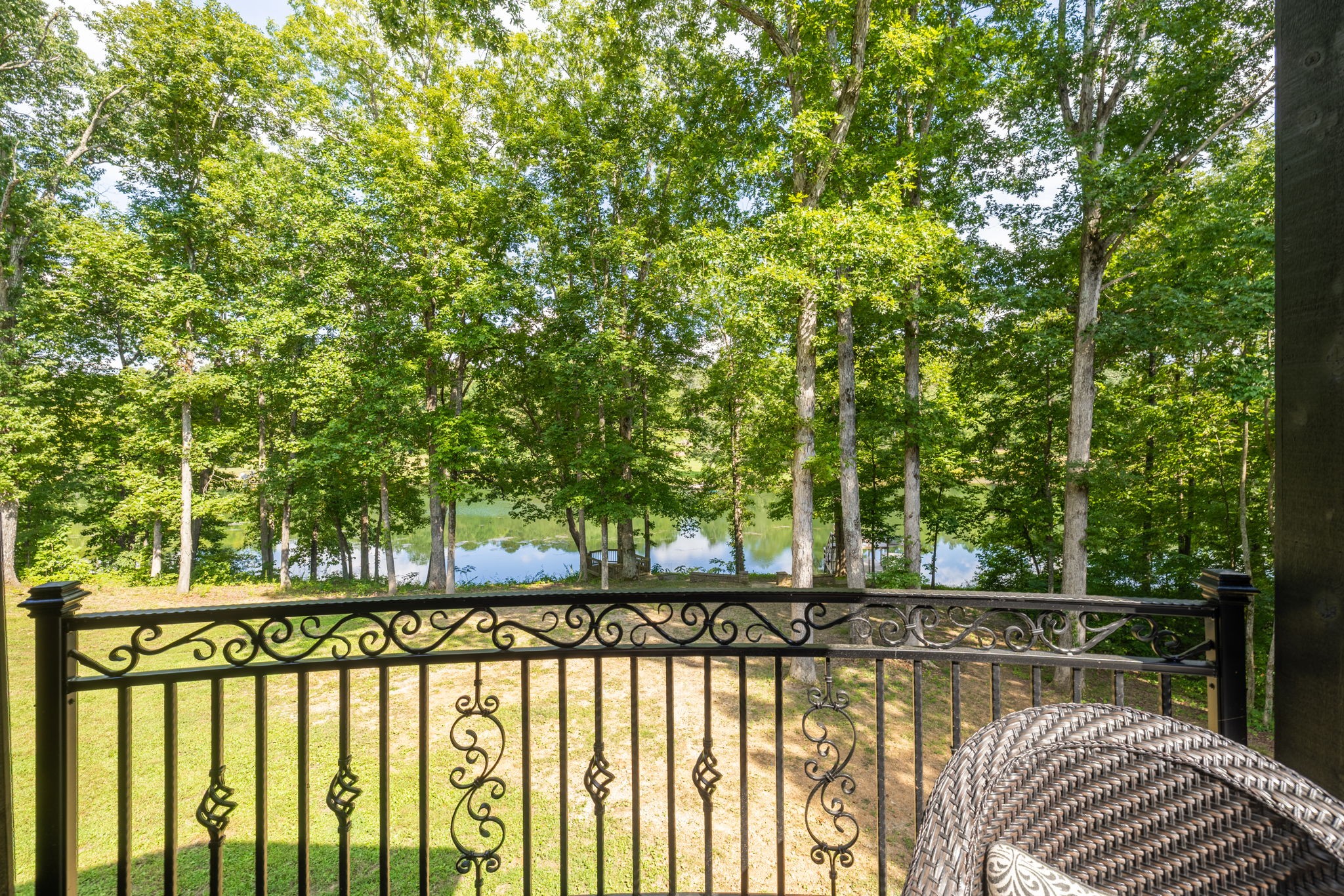 74 Pine Lake Road Summertown, TN 38483 - Photo 67 of 90 a view of balcony with wooden floor and fence