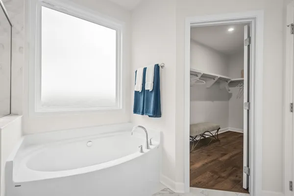 a bathroom with a tub