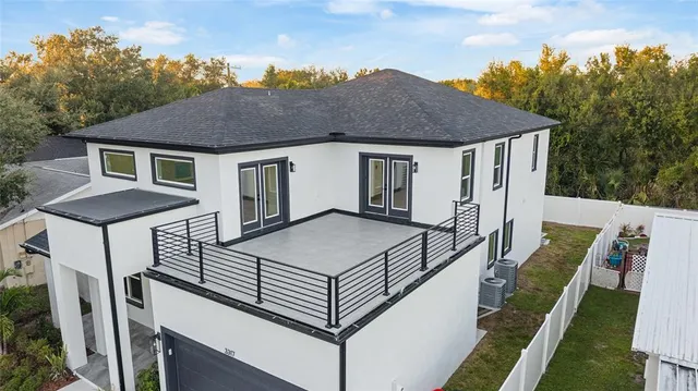a view of city and mountain