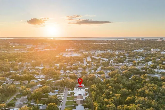 an aerial view of multiple house