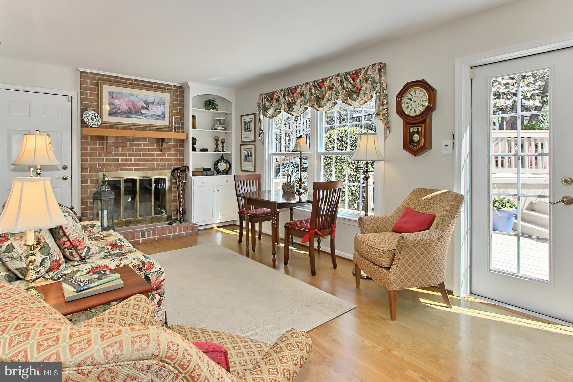 8305 Magic Leaf Road Springfield, VA 22153 - Photo 13 of 30 Masonry Fireplace in Family Room w/Breakfast Nook