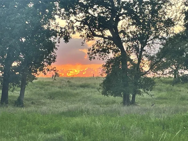 a view of lake with a yard