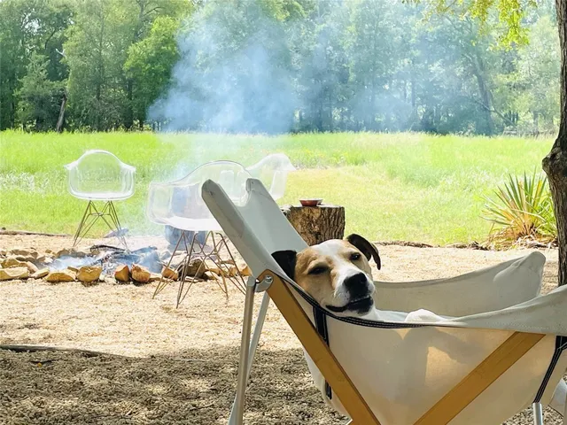 a view of an outdoor space and swimming pool