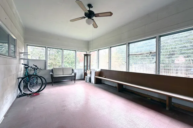 a view of a room with furniture window and outside view