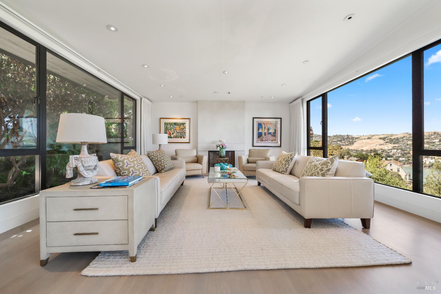 408 Golden Gate Avenue Belvedere, CA 94920 - Photo 11 of 71 a living room with furniture and a large window