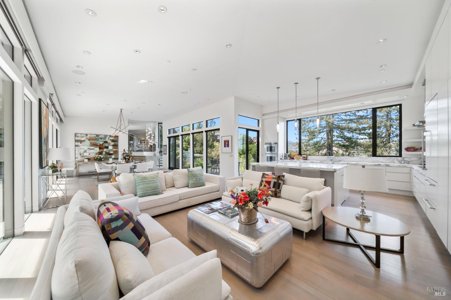 408 Golden Gate Avenue Belvedere, CA 94920 - Photo 26 of 71 a living room with furniture and a large window