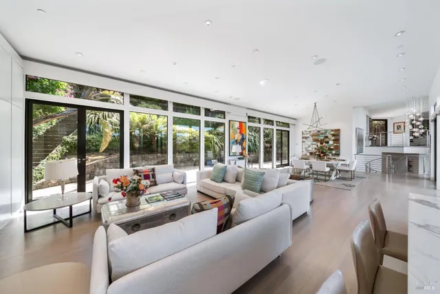 a bathroom with a double vanity sink and mirror
