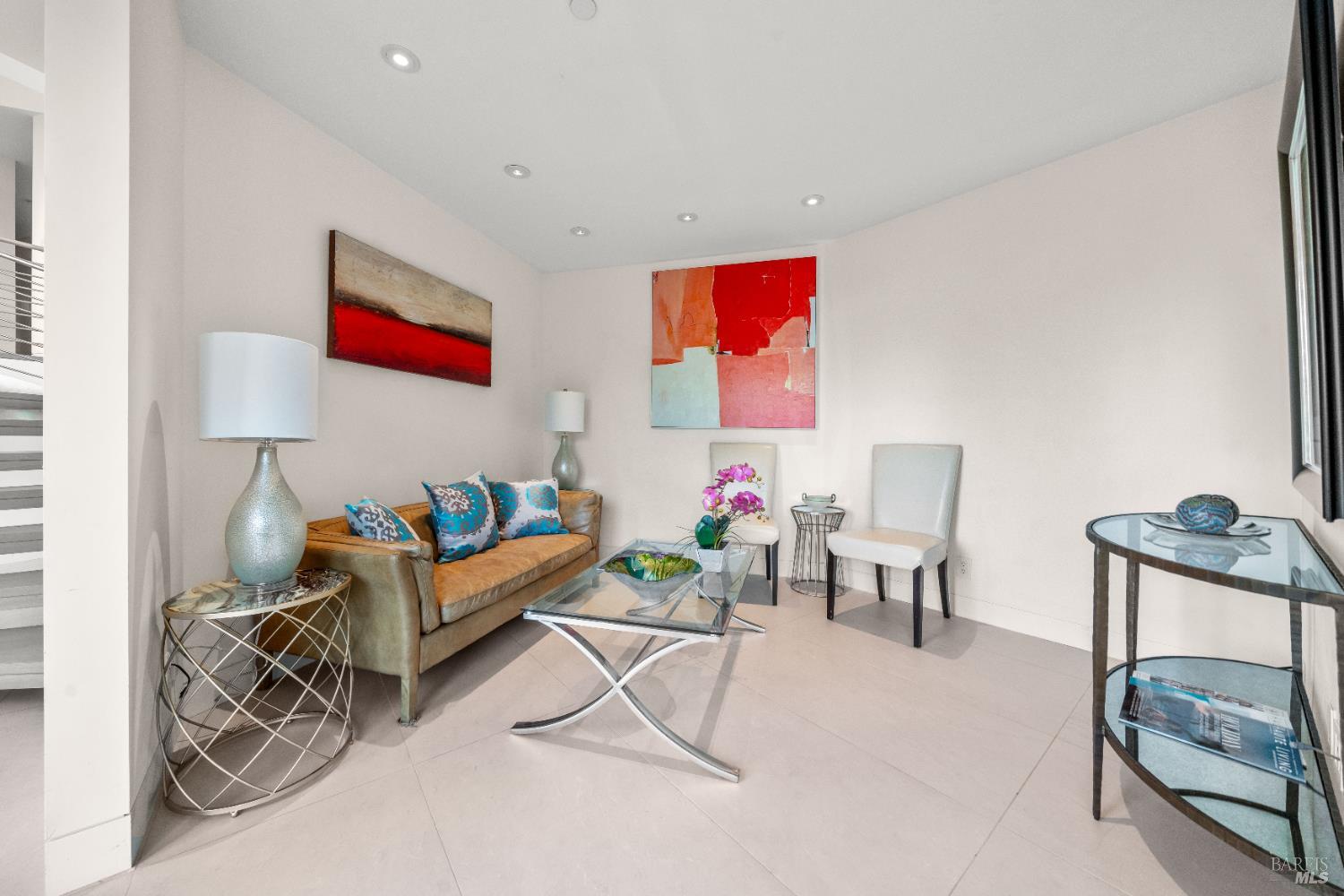 408 Golden Gate Avenue Belvedere, CA 94920 - Photo 60 of 71 a living room with furniture and a potted plant