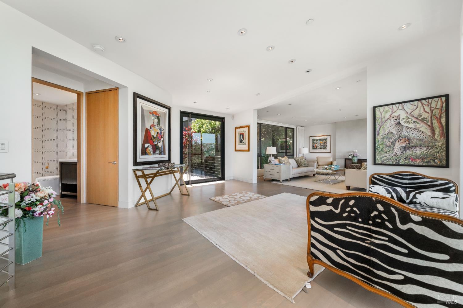 408 Golden Gate Avenue Belvedere, CA 94920 - Photo 10 of 71 a living room with furniture and a wooden floor