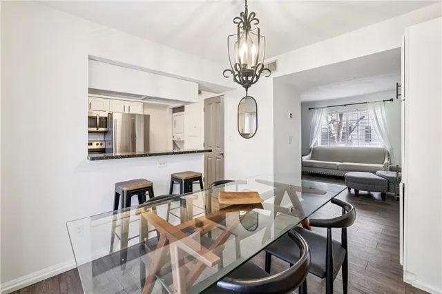 a view of a livingroom and dining room