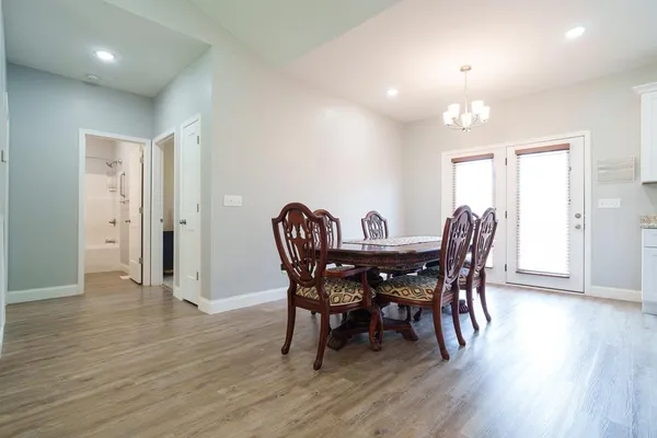 a bedroom with a bed and a closet