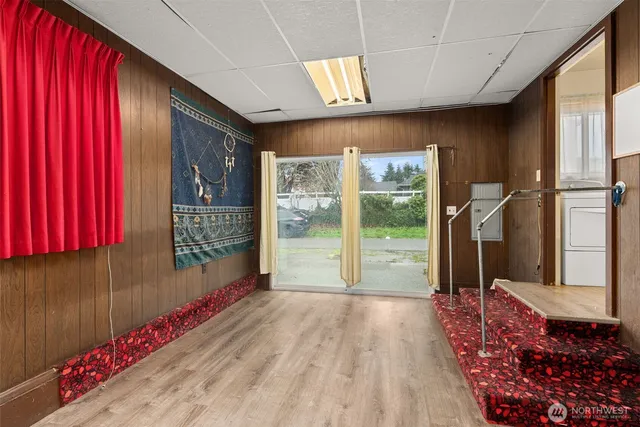 a view of livingroom with furniture and wooden floor
