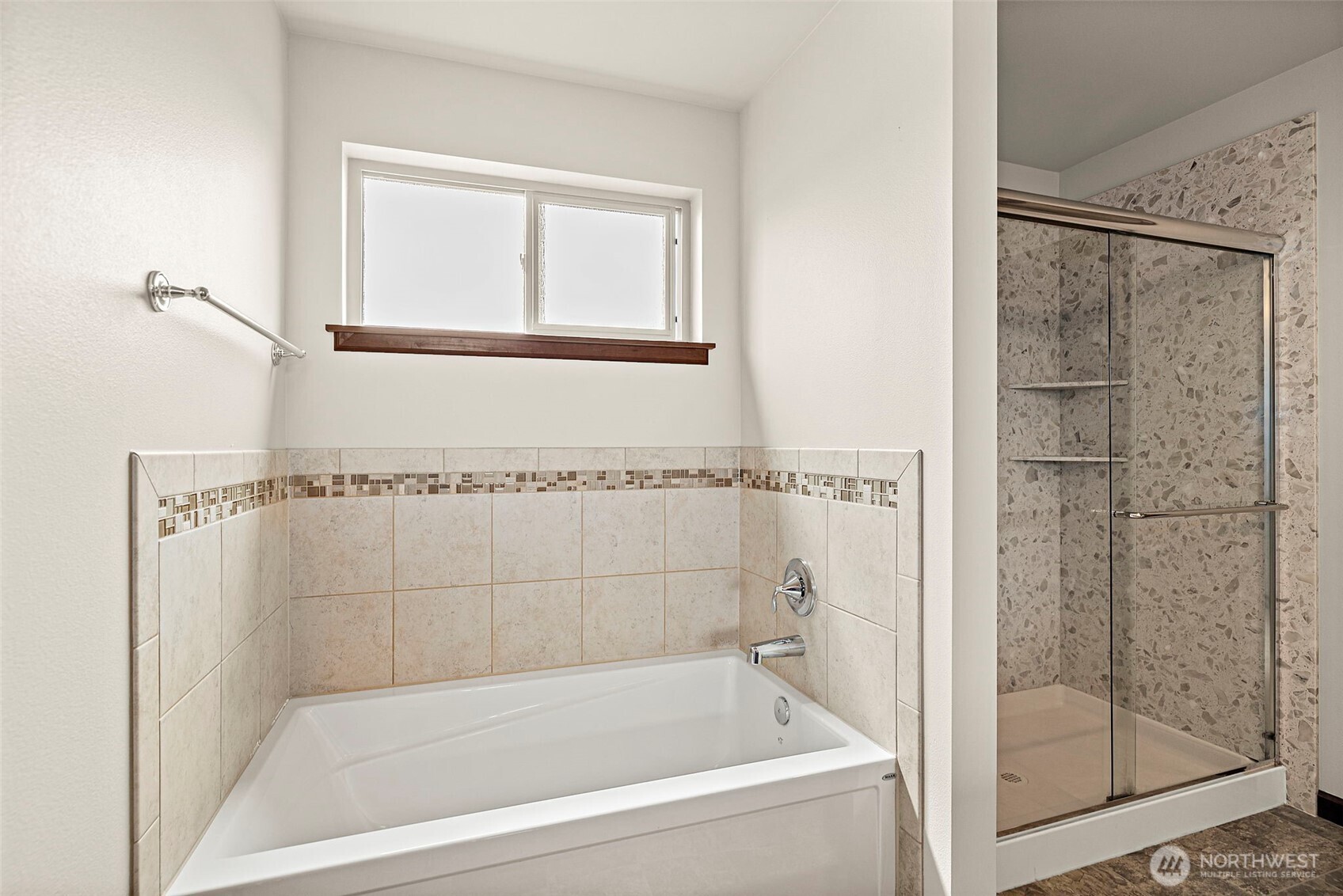 4708 167th Street Southwest Edmonds, WA 98026 - Photo 12 of 23 a bathroom with a bathtub and a shower