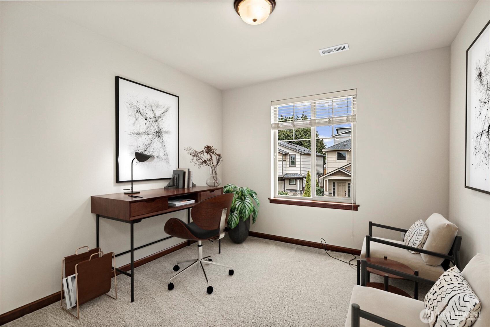 4708 167th Street Southwest Edmonds, WA 98026 - Photo 17 of 23 a workspace with lounge chair and a window
