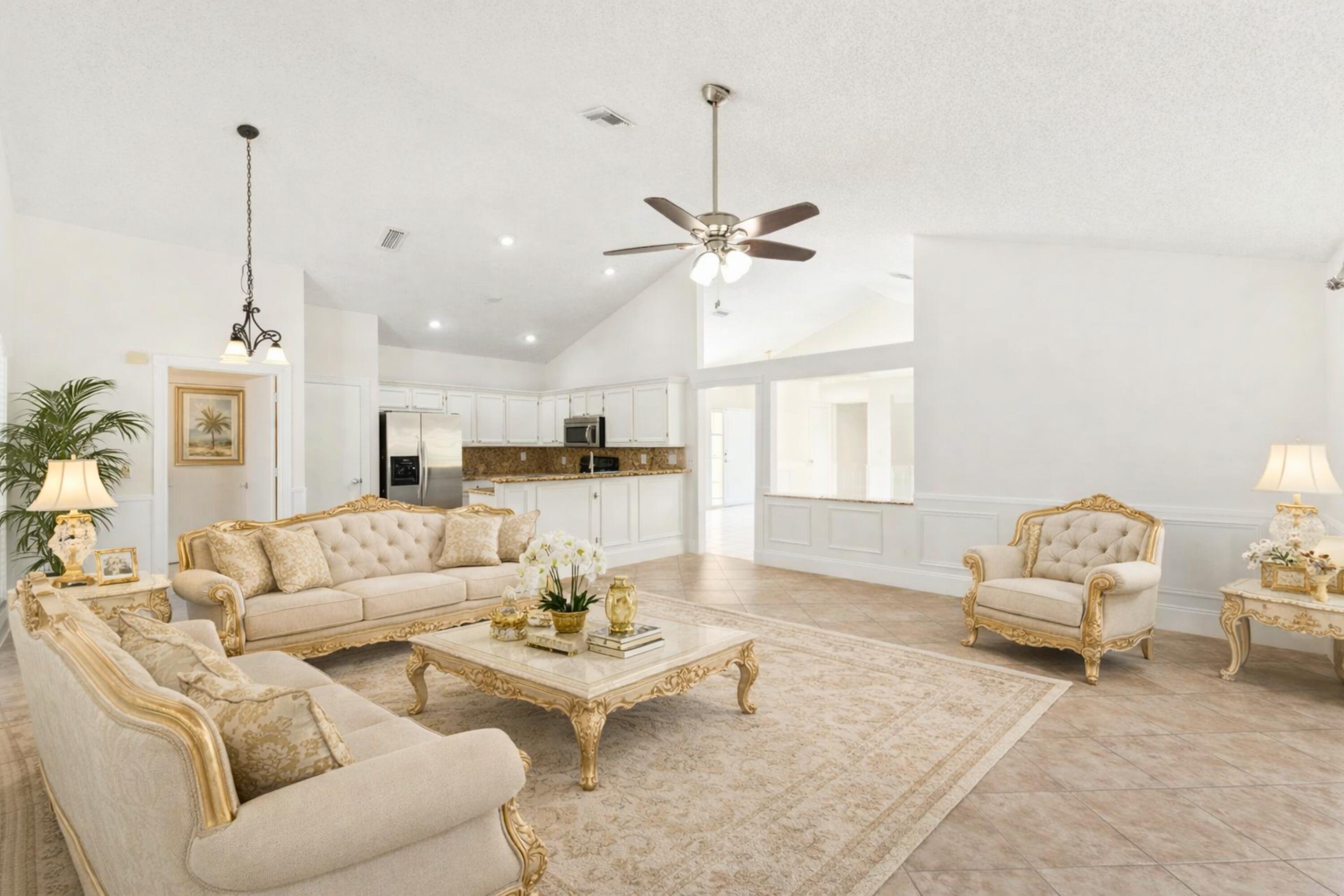 3855 Sabal Lakes Road Delray Beach, FL 33445 - Photo 5 of 31 Virtual staging living room/kitchen area